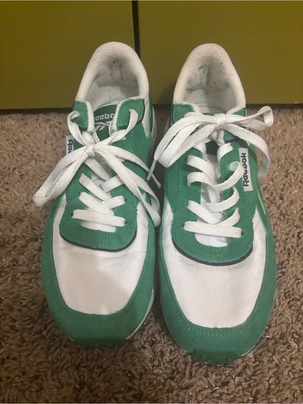 Reebok Women’s Green and White Retro Sneakers